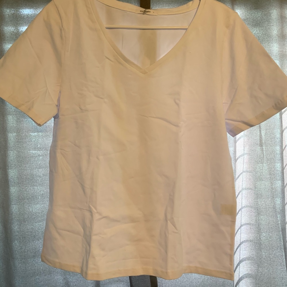 White tee v neck